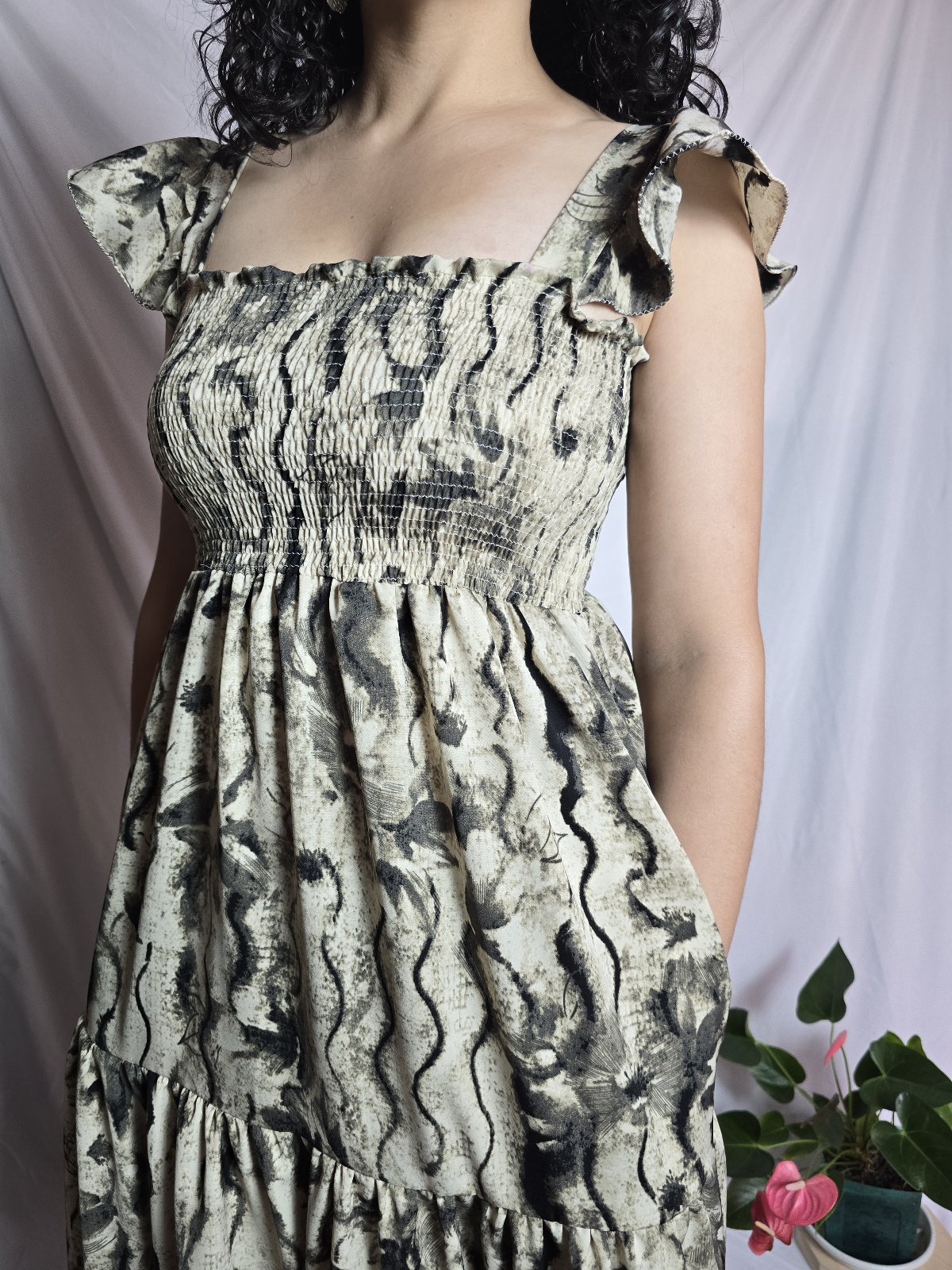 Vestido NINA - Trazos (Beige) - Image 4