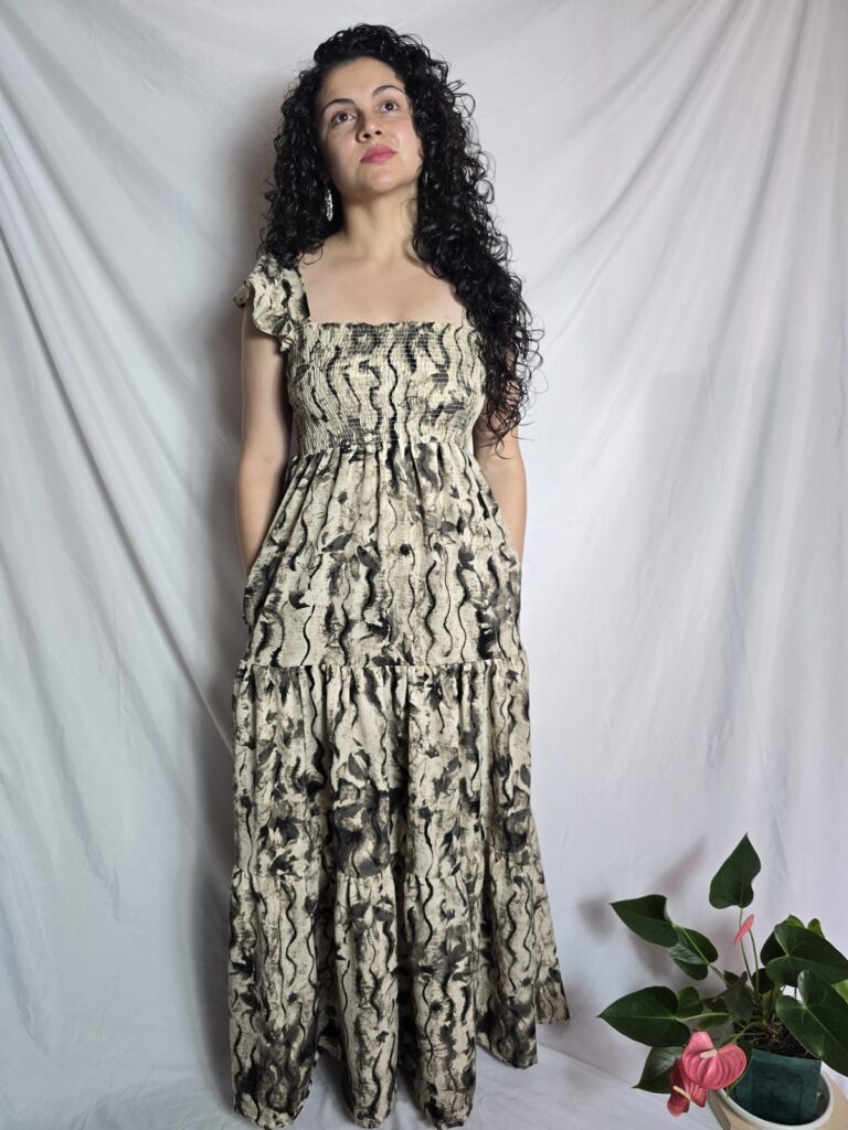 Vestido NINA - Trazos (Beige)