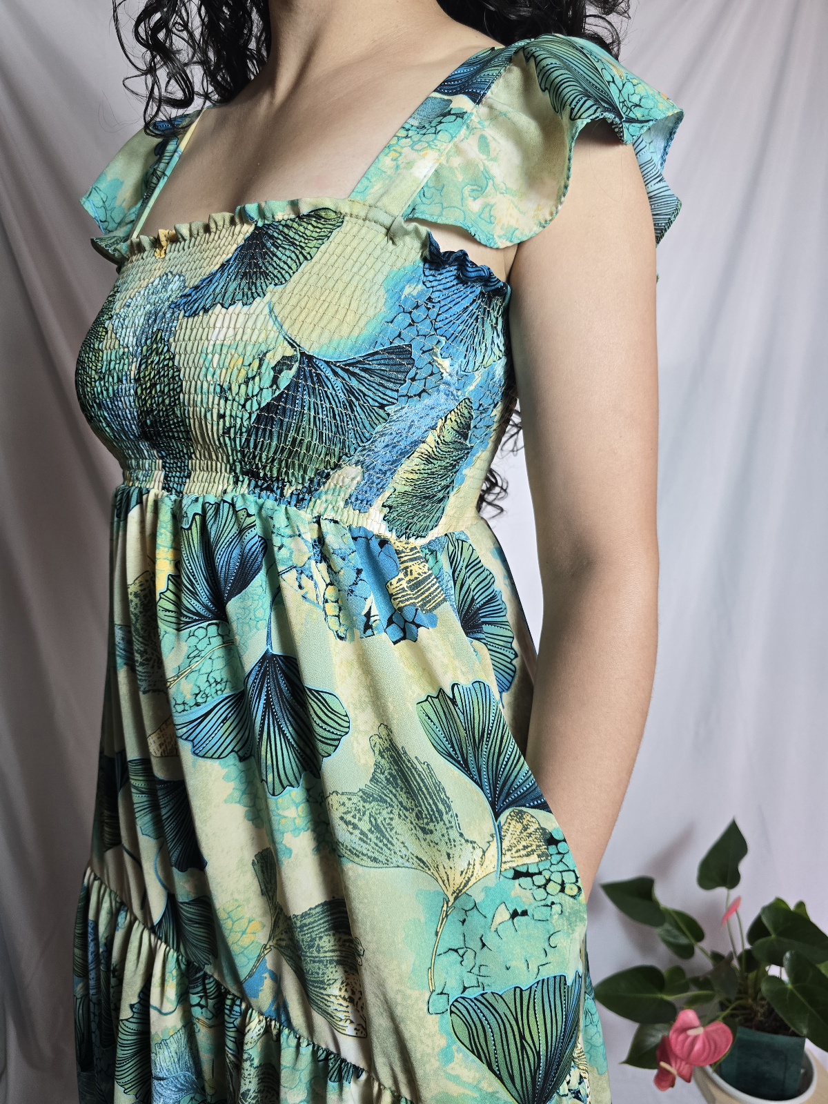 Vestido NINA - Natural (Turquesa) - Image 4
